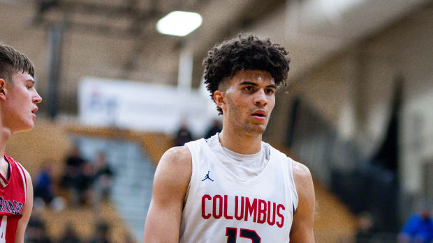 Columbus Harvard Westlake boys basketball Les Schwab Invitational December 30 2023 Naji Saker 2 -Southridge Harvard Westlake boys basketball Les Schwab Invitational postgame December 2023 Naji Saker-296